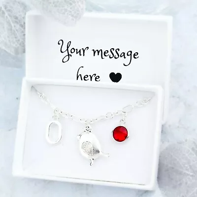 Robin Bracelet Personalised Gift Memorial Jewellery Loved Ones Gifts Bird  • £13.49