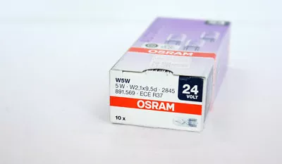 10pcs OSRAM W5W 2845 T10 24V 5W W2.1x9.5D Truck Indoor Light Licence Lamp Bulb  • $14.95