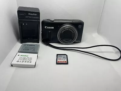 Canon PowerShot SX260 HS 12.1MP 20x Digital Camera W/ Charger Batteries 32gb SD • $102.50