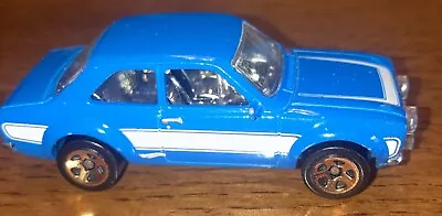 Hot Wheels 1970 Ford Escort RS1600 2014 Mattel Blue White Loose • $8