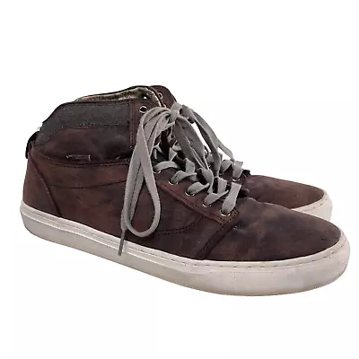 Vans Alomar OTW Desert Cowboy Brown Leather High Top Sneaker Skate Shoes Mens 12 • $44.98