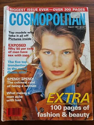 Vintage Cosmopolitan Magazine. March 1991 • $10