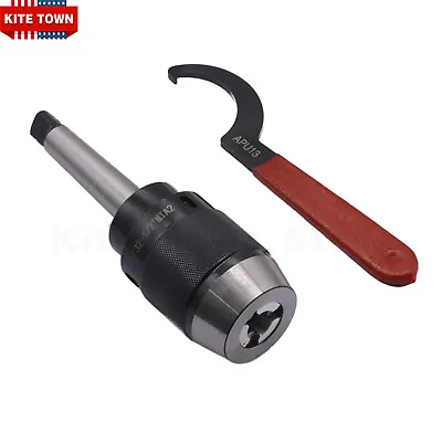 1/32  - 1/2  Keyless Drill Chuck With Morse Taper 2 MT2 Integral Shank Steel • $39.99