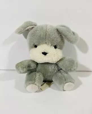 Vintage Schnauzer Dog Puppy Gray Fur Stuffed Animal Kids Toy Firm Lovey 5.5” • $18