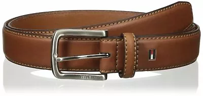 Tommy Hilfiger Men's 35MM Wide Leather Stitched Edge Casual Belt • $23.99