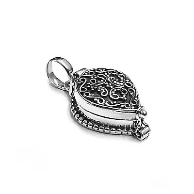 Teardrop Photo Pendant - Prayer Message Locket Necklace - 925 Sterling Silver • £25.25