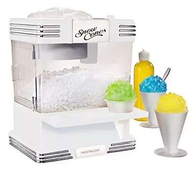 Nostalgia Snow Cone Maker Shaved Ice Machine Retro Table-top White • $29.99