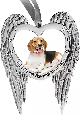 Dog Remembrance Ornament – Nickel-Plated Pet Memorial Photo Ornament With Sil... • $19.24