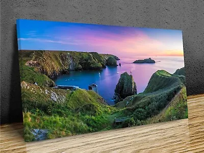 Panorama Of Mullion Cove In Cornwall In Uk Framed Or Print Only • £17.99