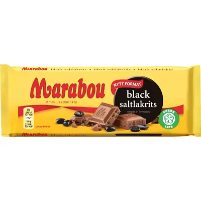 Marabou Black Saltlakrits Chocolate 100g 17-Pack • $69.99