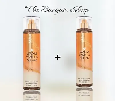 2 X Bath & Body Works Warm Vanilla Sugar Fine Fragrance Body Mist 236ml • £33.99