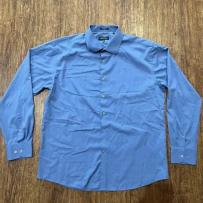 Nautica Mens Large Blue Classic Fit Long Sleeve Button Up Shirt Nwot • $19.99