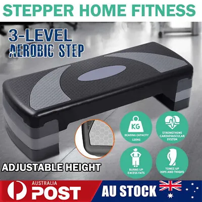 3Step Aerobic Workout Home Gym Fitness Exercise 4 Block Bench Step Level Stepper • $34.95