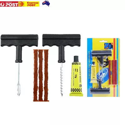 Tyre Repair Kit Tire Puncture Emergency Tools Set Motorcycle Bike Car Tubeless • $4.90