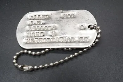 Korean - Vietnam War USMC Marine Dog Tag With Bead Chain METHODIST RELIGION • $21.24