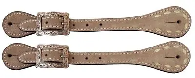 Showman Men's Roughout Leather Spur Straps W/ Buckstitch Trim • $14.99