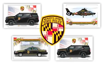 Posters Profiles - Maryland State Police -  Patrol Cars / Helicopters - 11 X 17  • $18