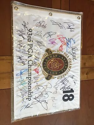 93rd PGA Championship Signed Autograph Flag Golf 34 Players Mickelson 2011 ATL  • $249.99