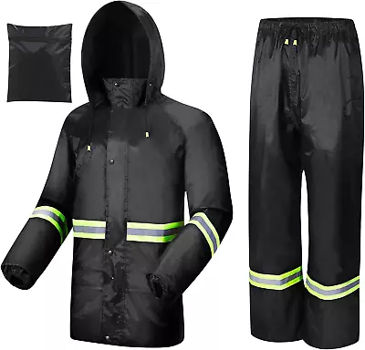 Rain Suits For Men Women Waterproof Breathable Rain Coats With Eye-Catching Ref • $41.46