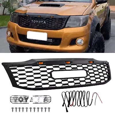 FOR 2012-2015 TOYOTA HILUX N70 KUN26 MESH ROBUST GRILL Black GRILLE AFTERMARKET • $290