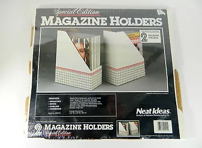 2 Carboard Magazine Holder File Bankers Box Vtg 80s Neat Ideas NIP Retro Office • $19.99