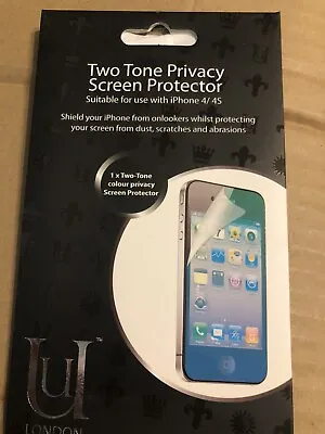 2 X Packs Of Two Tone Privacy Screen Protector Iphone 4/4s • £1.99