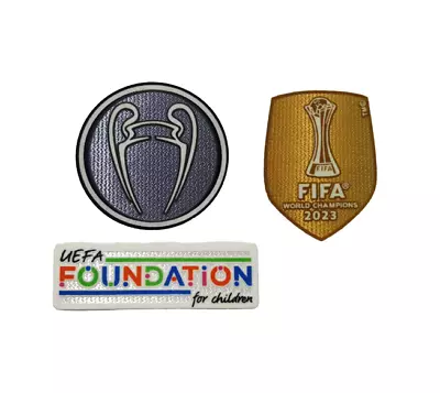 Manchester City Badge UEFA Champions League + World Club Champions 2023 Patch • $13.50