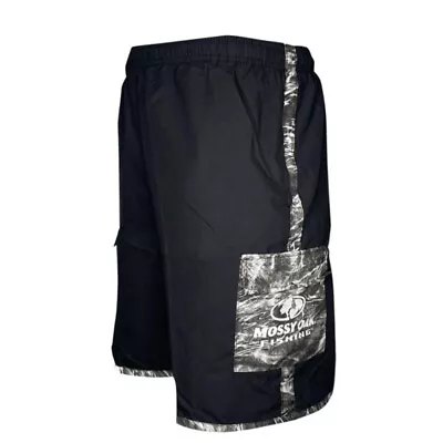 Mossy Oak Men’s Fishing Shorts/ Swim Shorts W/ Cargo Pocket Black Size L • $19.99