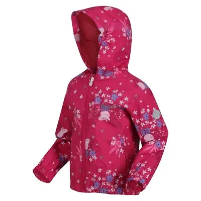 Regatta Muddy Puddle Kids WP Jacket Pink Fusion • £26.05