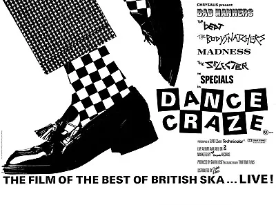 DANCE CRAZE 1981 UK Quad Poster Print 30x40  Ska Madness Specials Selector 2tone • £24.99