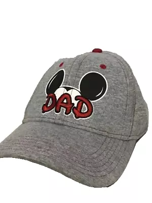 Disney Mickey Mouse Ears Dad Men Adult Strap Back Baseball Cap Hat Grey Gray • $12.99