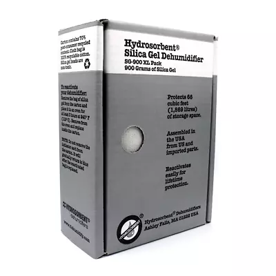 Silica Gel 900 Gram Hydrosorbent Desiccant Pack Dehumidifier Box 900g Made USA • $34