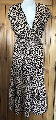£12 • Buy New Look Leopard Animal Print Maxi Dress Size 10 Gorgeous!
