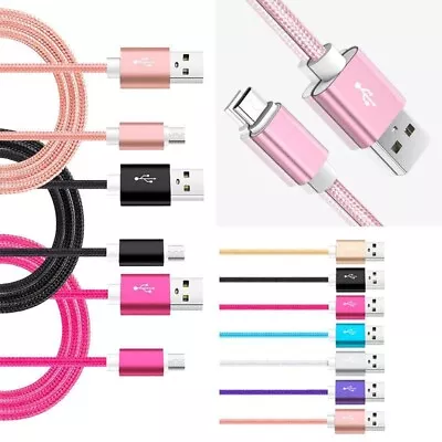 For IPhone 15 Pro Max 15 Plus 15 Braided Charger USB Type C Cable Long Lead • £3.30