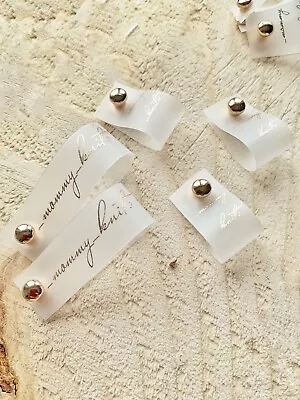 $25 • Buy 20 Pieces Personalized Silicone Tags For Handmade Knitting Items, Custom Tags