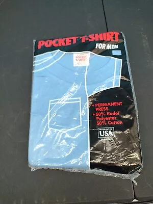 VTG K Mart T Shirt Adult Large Blue Pocket Tee USA Made Department Sealed Blank • $19.99