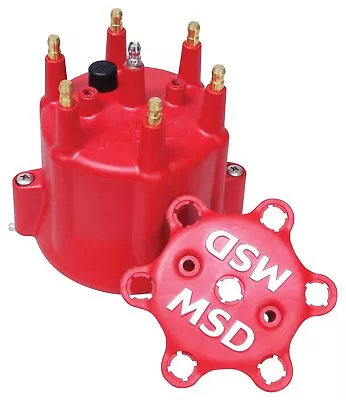 8014 Chevy MSD 6 Cylinder HEI Distributor Cap W/Retainer • $53.25