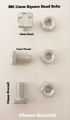 £4.39 • Buy Bolts For Greenhouse 11mm SQUARE Head Greenhouse Bolts And Nuts Choose Quantity