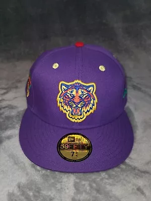 New Era 59 Fifty Mlb Detroit Tigers 2000 Purple Fitted Hat Sz 7 3/4 Mens New • $31.99