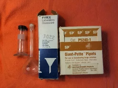Mixed Glass Lab Chemistry Laboratory Glassware Lot Of 4 Profex Pyrex SP • $80