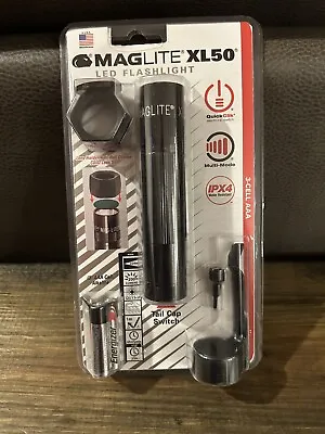 Maglite XL50 LED 3-Cell AAA Flashlight Tactical Pack Black MADE IN USA • $39.99