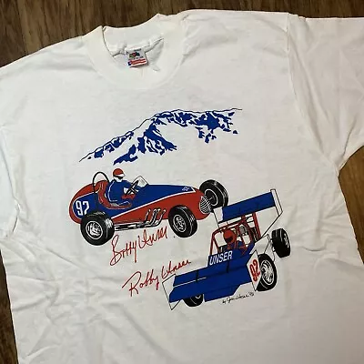 Vintage Car Racing T Shirt Size Large 90s Bobby Unser Indy 500 Motorsports • $19.97