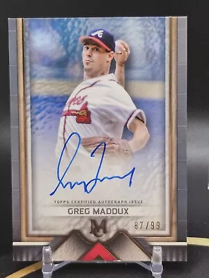 2023 Topps Museum Collection GREG MADDUX ARCHIVAL AUTO /99 ATLANTA BRAVES HOF • $75