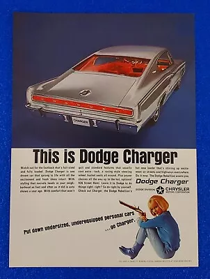1966 Dodge Charger 426 Street Hemi Original Color Classic Print Ad Ships Free • $14.99