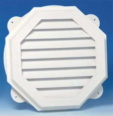 NEW CANPLAS Duraflo 626060-00 White Vinyl Octagon Gable Vent  22   6144026 • $40.99