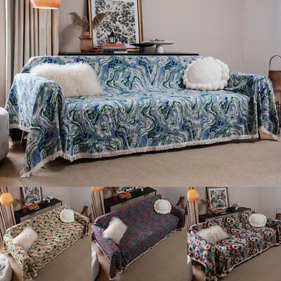 Printed Sofa Cover Slipcover Washable Jacquard Couch Cover Protector Sofa Towel • $34.55