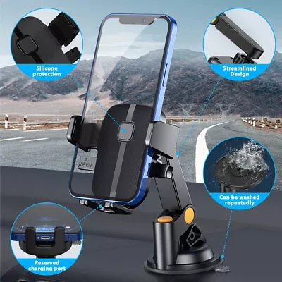 360° Car Interior Dashboard Holder Stand Accessories Phone Holder Mount Black • $15.39