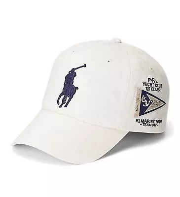 POLO Ralph Lauren Big Pony Yacht Club Twill Baseball Adjustable Cap Color Beige • $64.40