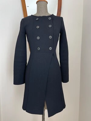 $180 • Buy Scanlan And Theodore Black Crepe Knit Pea Jacket
