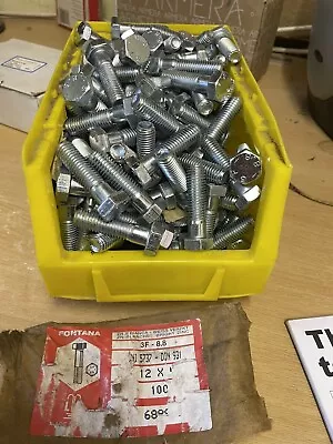 M12 X 45mm Grade 8.8 Zinc Plated Bolts X 150 • £29.50